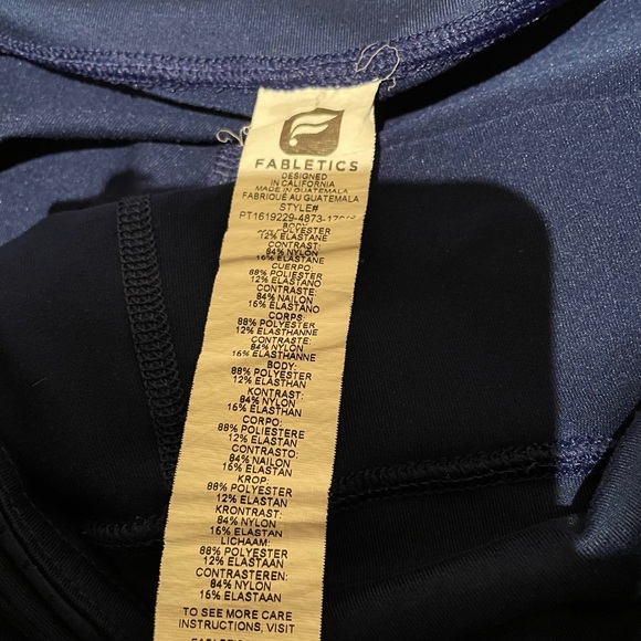 Fabletics Blue Leggings with Mesh Size XXS - Picture 6 of 6